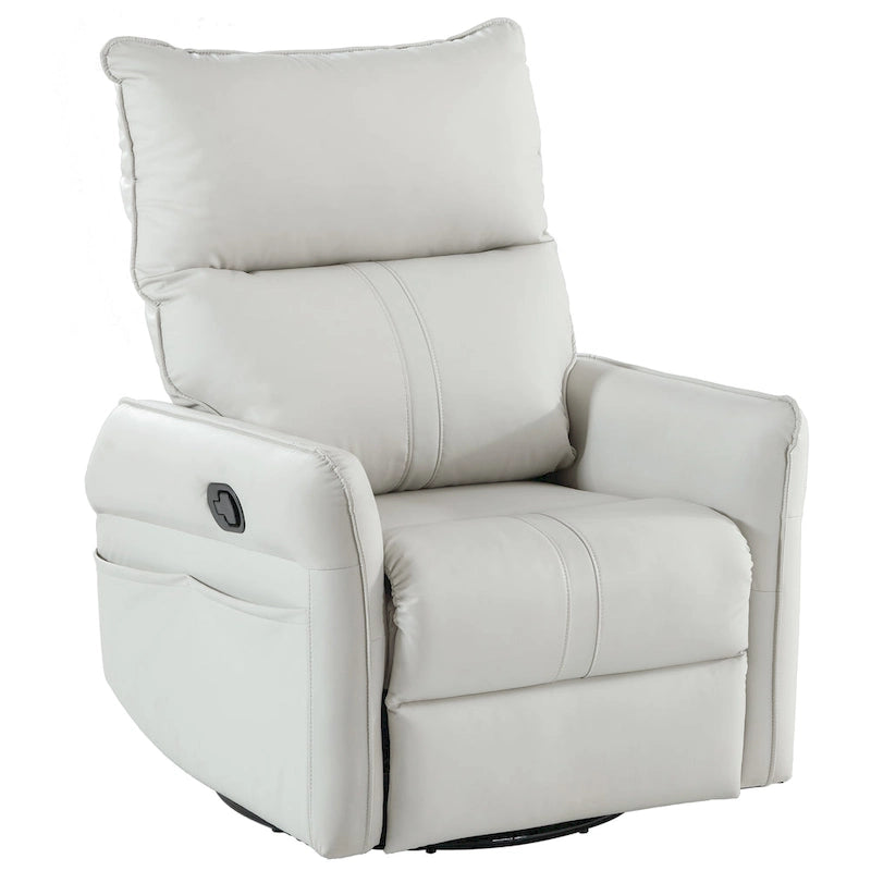 Fauteuil relax moderne, pivotant et berçant, avec siège surdimensionné