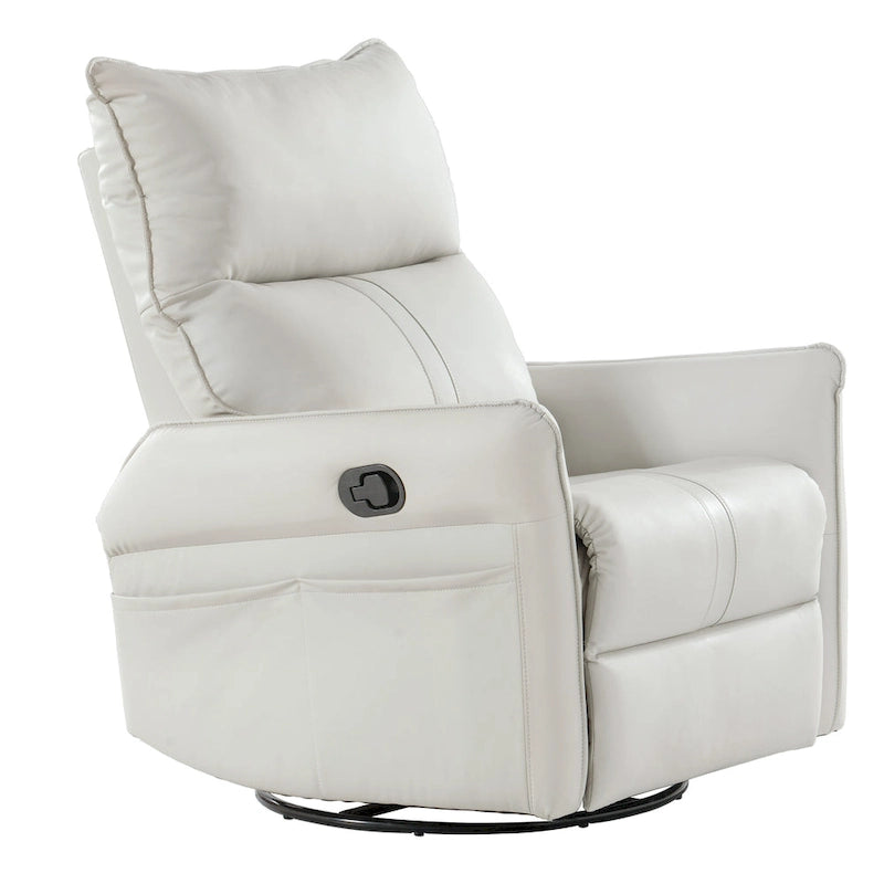 Fauteuil relax moderne, pivotant et berçant, avec siège surdimensionné
