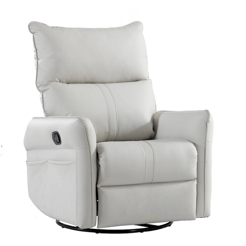 Fauteuil relax moderne, pivotant et berçant, avec siège surdimensionné