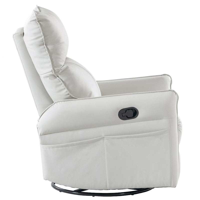 Fauteuil relax moderne, pivotant et berçant, avec siège surdimensionné