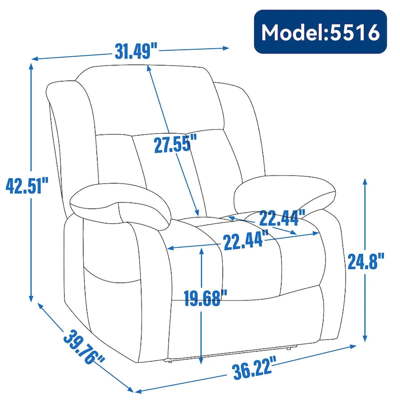 Fauteuil inclinable électrique en cuir véritable marron de taille moyenne avec double moteur, position infinie et capacité de 158 kg