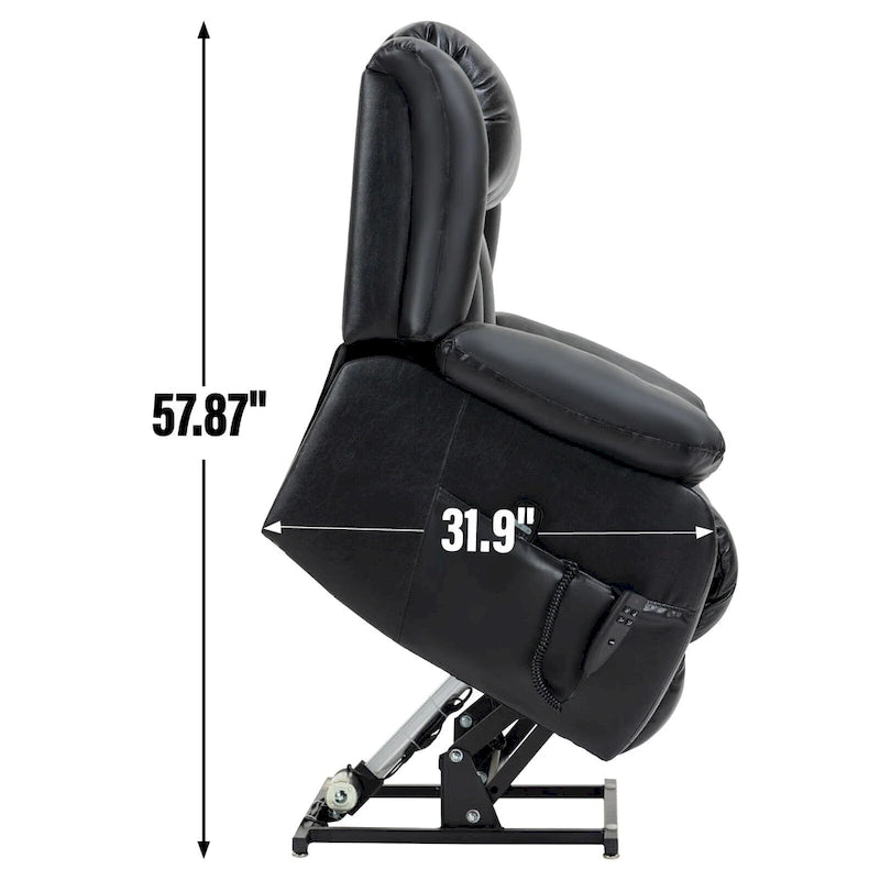 Fauteuil inclinable électrique en cuir véritable marron de taille moyenne avec double moteur, position infinie et capacité de 158 kg