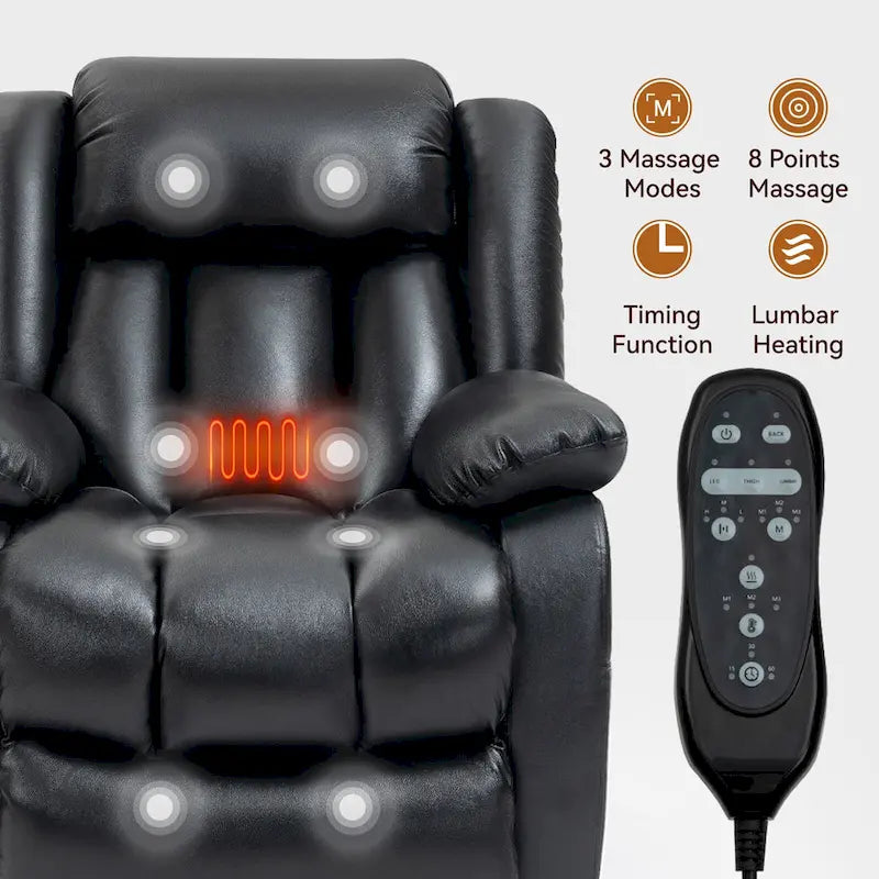 Fauteuil inclinable électrique en cuir véritable marron de taille moyenne avec double moteur, position infinie et capacité de 158 kg