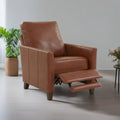 Fauteuil inclinable moderne en similicuir Pablo Caramel