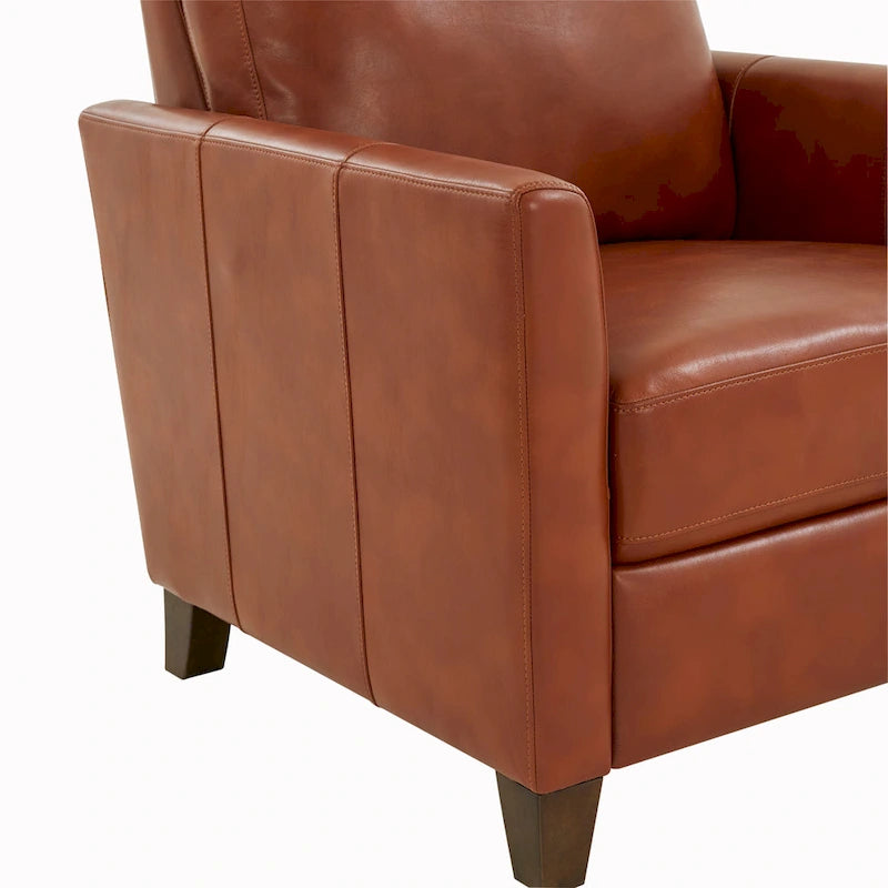 Fauteuil inclinable moderne en similicuir Pablo Caramel