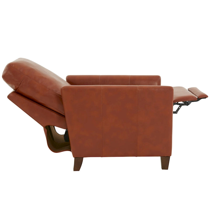 Fauteuil inclinable moderne en similicuir Pablo Caramel