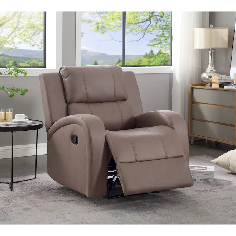 Fauteuil inclinable manuel moderne en similicuir souple