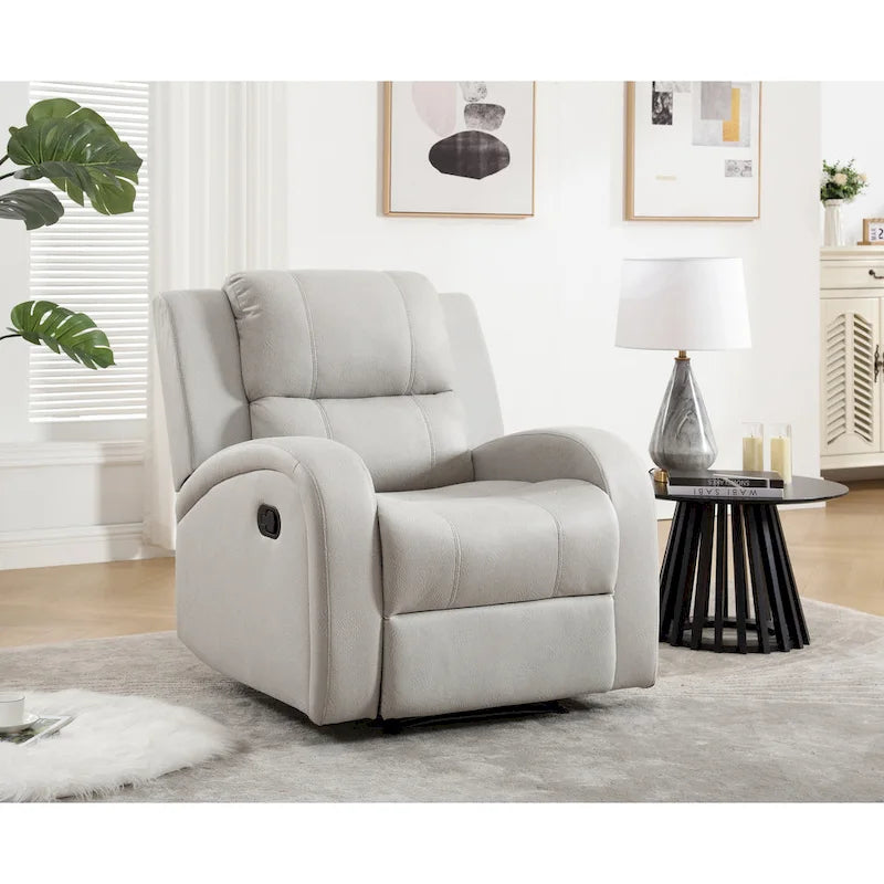 Fauteuil inclinable manuel moderne en similicuir souple