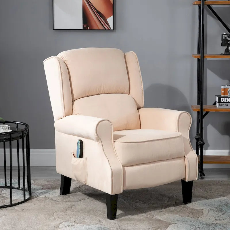 Fauteuil inclinable de massage chauffant avec chauffage lombaire et télécommande