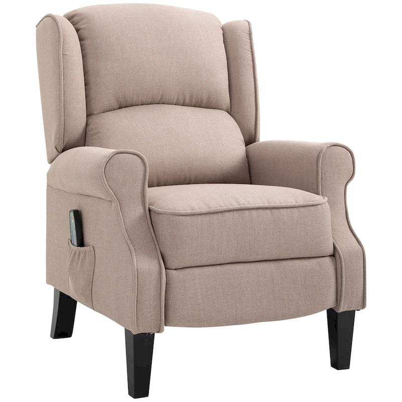 Fauteuil inclinable de massage chauffant avec chauffage lombaire et télécommande