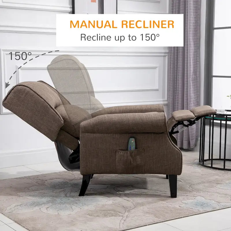 Fauteuil inclinable de massage chauffant avec chauffage lombaire et télécommande