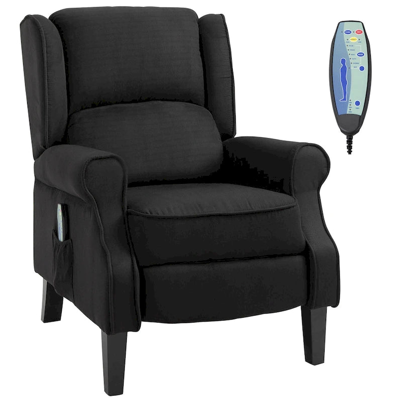 Fauteuil inclinable de massage chauffant avec chauffage lombaire et télécommande
