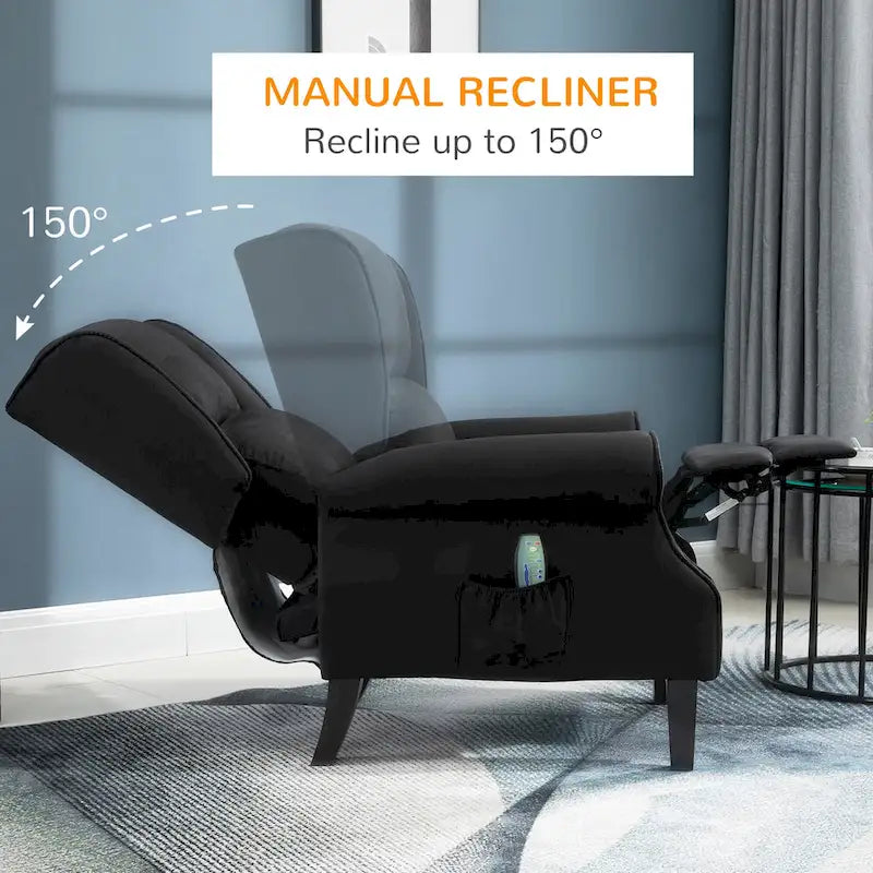 Fauteuil inclinable de massage chauffant avec chauffage lombaire et télécommande