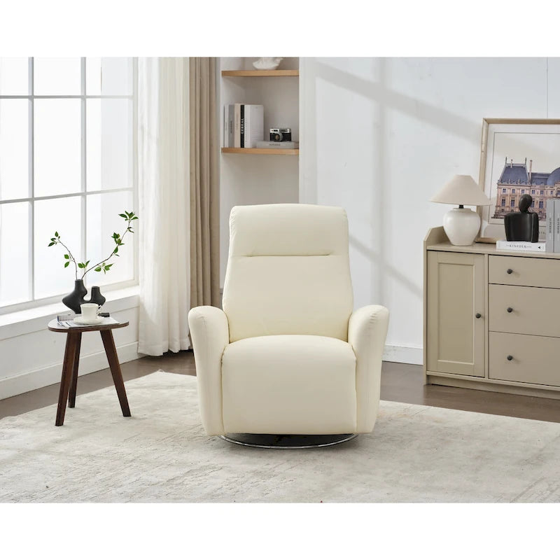 Fauteuil inclinable pivotant et coulissant en similicuir, dossier ergonomique, ports USB