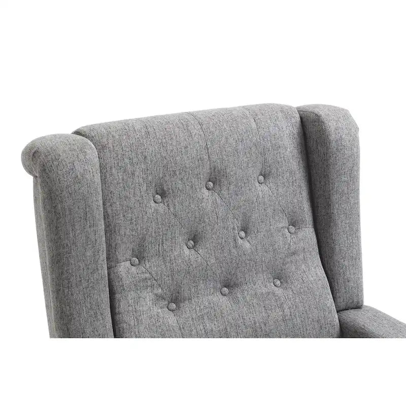 Fauteuil inclinable à pousser, fauteuil inclinable à oreilles capitonné, canapé simple manuel en tissu pour cinéma maison