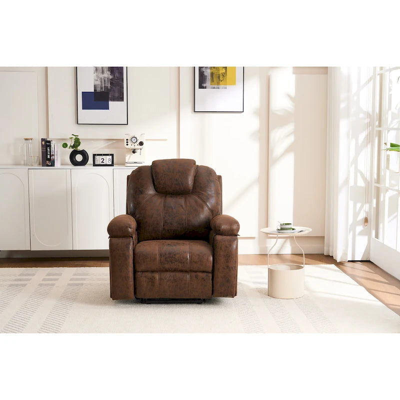 Fauteuil inclinable releveur avec massage et chaleur pour personnes âgées, larges fauteuils inclinables rembourrés, robuste, mécanisme d'inclinaison sécurisé