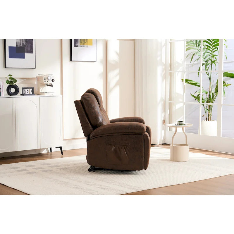 Fauteuil inclinable releveur avec massage et chaleur pour personnes âgées, larges fauteuils inclinables rembourrés, robuste, mécanisme d'inclinaison sécurisé
