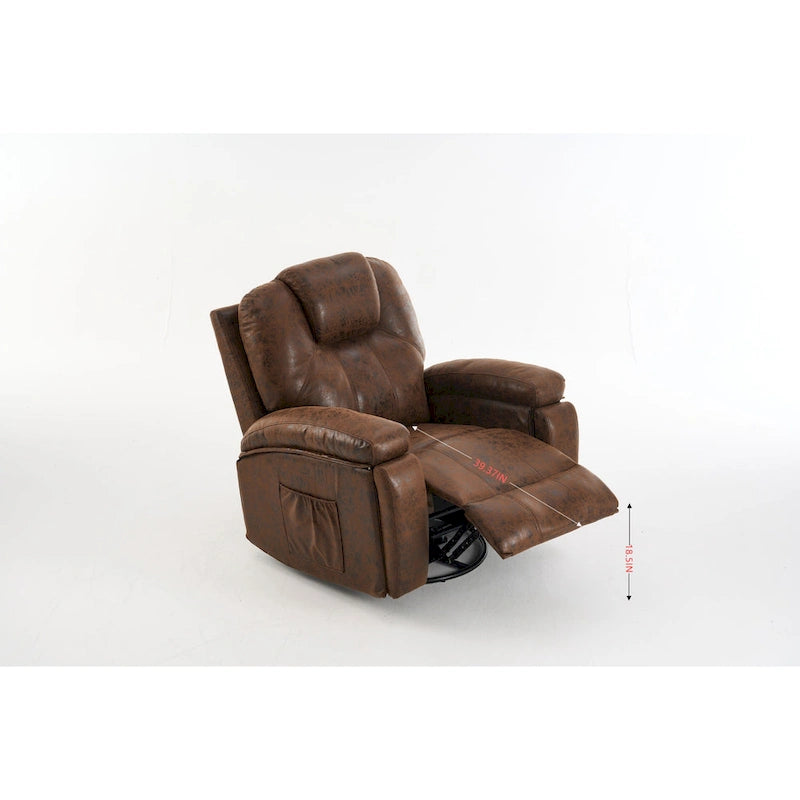 Fauteuil inclinable releveur avec massage et chaleur pour personnes âgées, larges fauteuils inclinables rembourrés, robuste, mécanisme d'inclinaison sécurisé