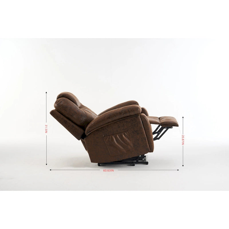 Fauteuil inclinable releveur avec massage et chaleur pour personnes âgées, larges fauteuils inclinables rembourrés, robuste, mécanisme d'inclinaison sécurisé