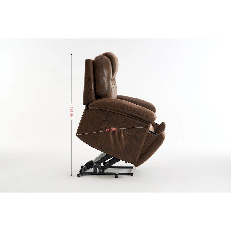 Fauteuil inclinable releveur avec massage et chaleur pour personnes âgées, larges fauteuils inclinables rembourrés, robuste, mécanisme d'inclinaison sécurisé