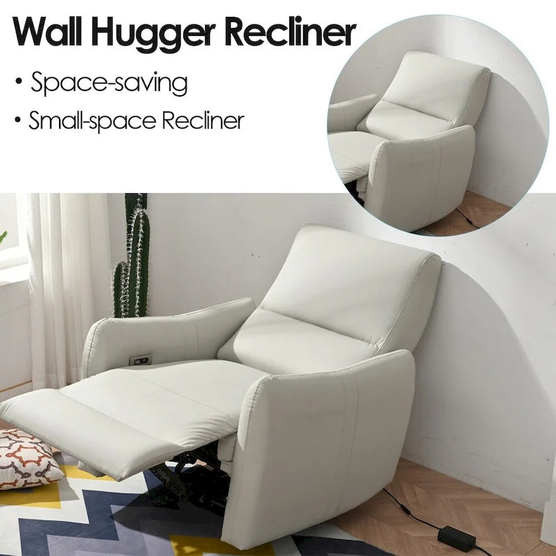 Fauteuil inclinable électrique mural, petit fauteuil inclinable électrique pour salon, fauteuil inclinable électrique pour petit espace, canapé inclinable
