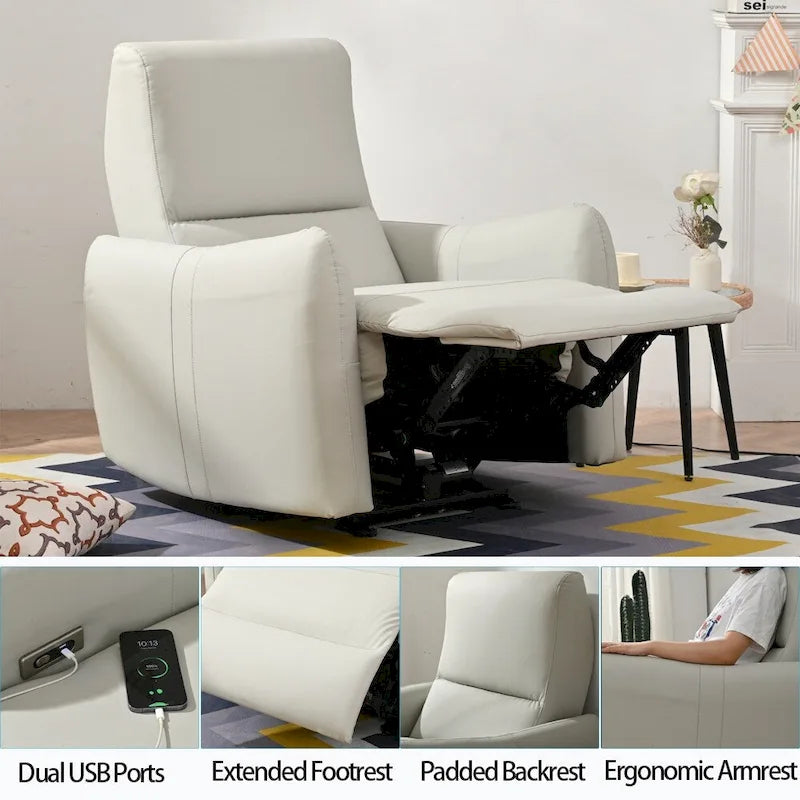 Fauteuil inclinable électrique mural, petit fauteuil inclinable électrique pour salon, fauteuil inclinable électrique pour petit espace, canapé inclinable