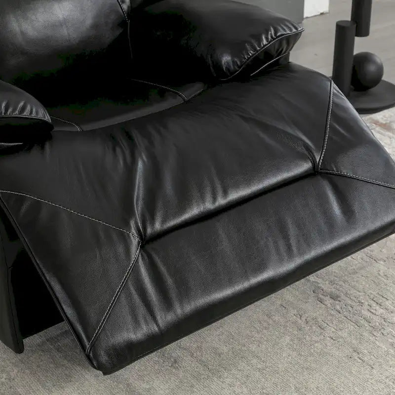 Fauteuil inclinable de cinéma maison à 2 places, inclinable manuel avec bande lumineuse à LED, deux porte-gobelets et un compartiment de rangement