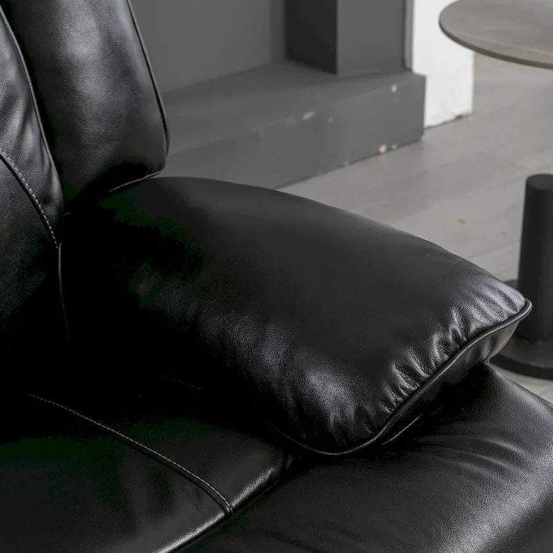 Fauteuil inclinable de cinéma maison à 2 places, inclinable manuel avec bande lumineuse à LED, deux porte-gobelets et un compartiment de rangement