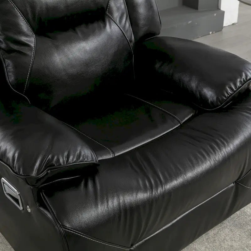 Fauteuil inclinable de cinéma maison à 2 places, inclinable manuel avec bande lumineuse à LED, deux porte-gobelets et un compartiment de rangement