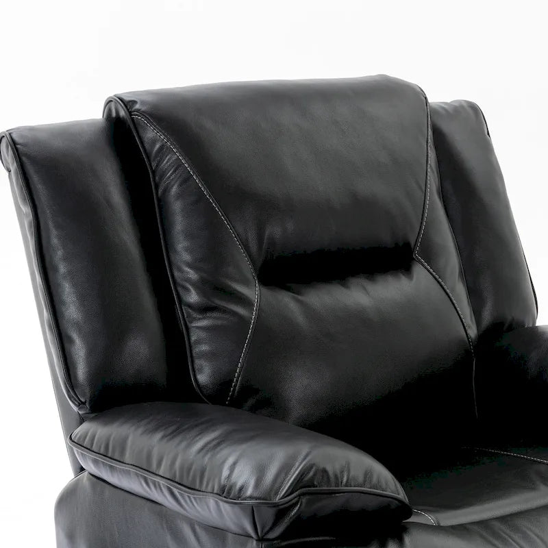 Fauteuil inclinable de cinéma maison à 2 places, inclinable manuel avec bande lumineuse à LED, deux porte-gobelets et un compartiment de rangement