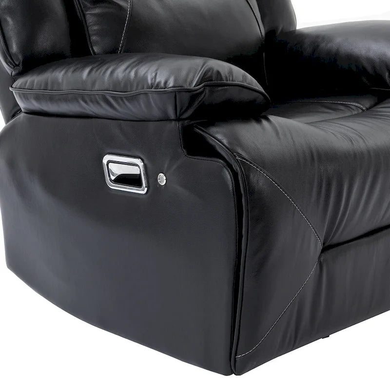 Fauteuil inclinable de cinéma maison à 2 places, inclinable manuel avec bande lumineuse à LED, deux porte-gobelets et un compartiment de rangement