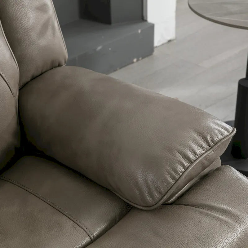 Fauteuil inclinable de cinéma maison à 2 places, inclinable manuel avec bande lumineuse à LED, deux porte-gobelets et un compartiment de rangement