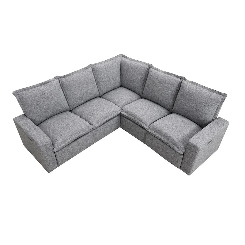 Fauteuil inclinable électrique Siège de cinéma maison Chaise souple avec port USB pour salon, chambre, salle de cinéma, beige