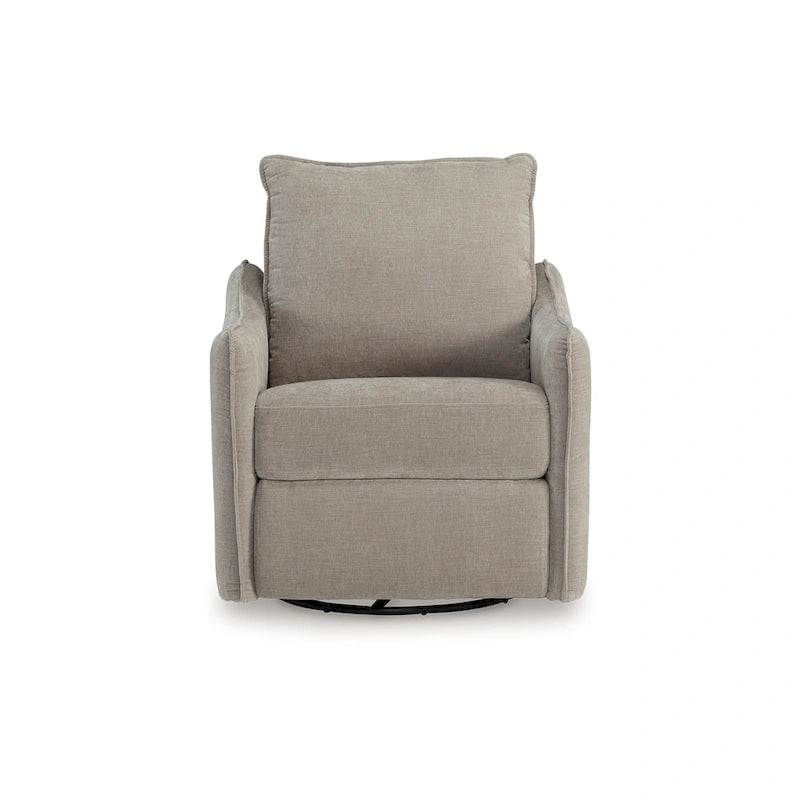 Fauteuil inclinable électrique pivotant Bradley, polyester gris, dossier coussiné