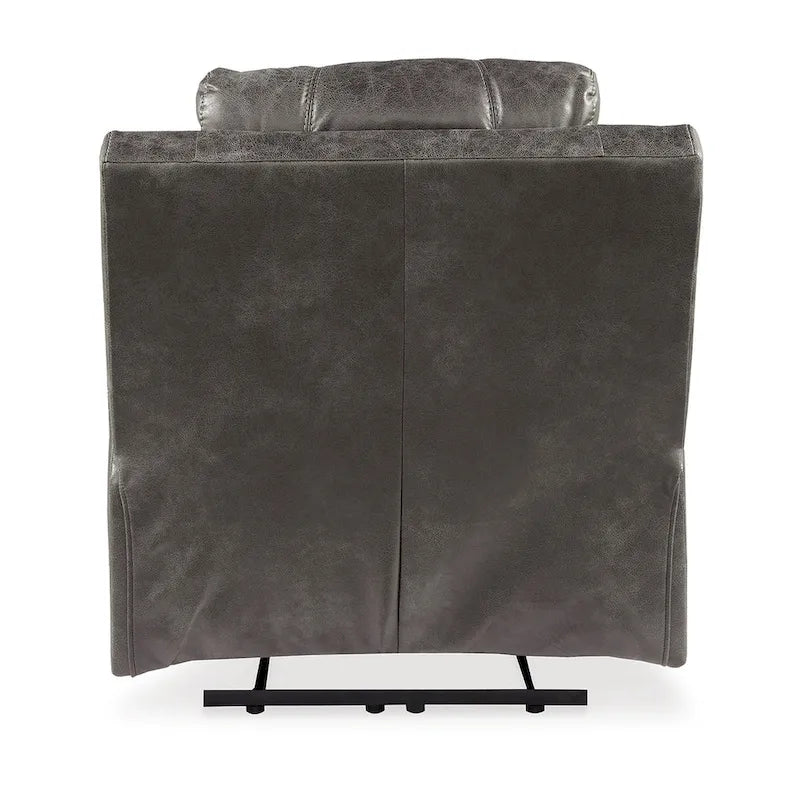 Fauteuil inclinable électrique double Ben, Appui-tête réglable, Similicuir gris
