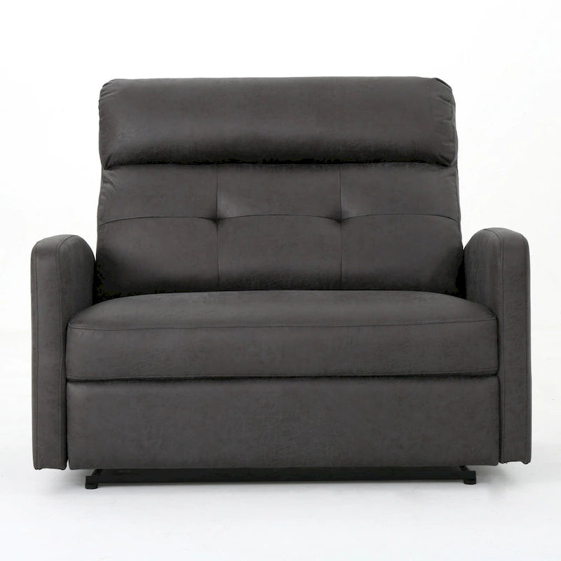 Fauteuil inclinable électrique, Siège large surdimensionné, Microfibre gris ardoise capitonnée