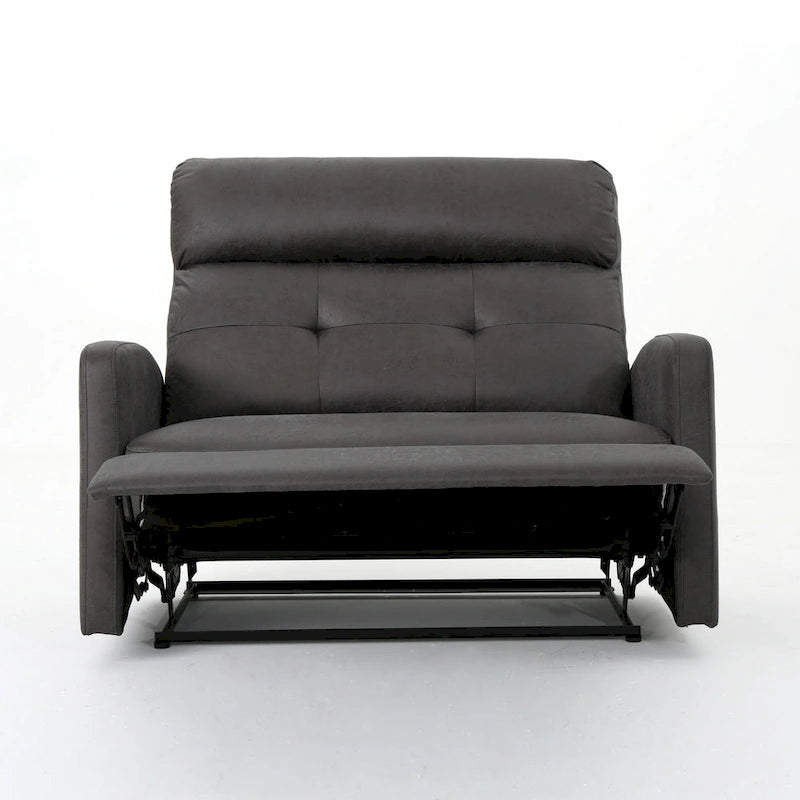 Fauteuil inclinable électrique, Siège large surdimensionné, Microfibre gris ardoise capitonnée