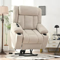 Fauteuil inclinable releveur électrique pour personnes âgées, fauteuils releveurs en tissu avec repose-pieds étendu, avec 2 porte-gobelets, poches latérales, télécommande