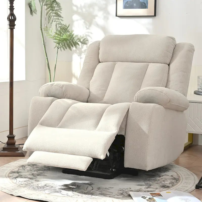 Fauteuil inclinable releveur électrique pour personnes âgées, fauteuils releveurs en tissu avec repose-pieds étendu, avec 2 porte-gobelets, poches latérales, télécommande
