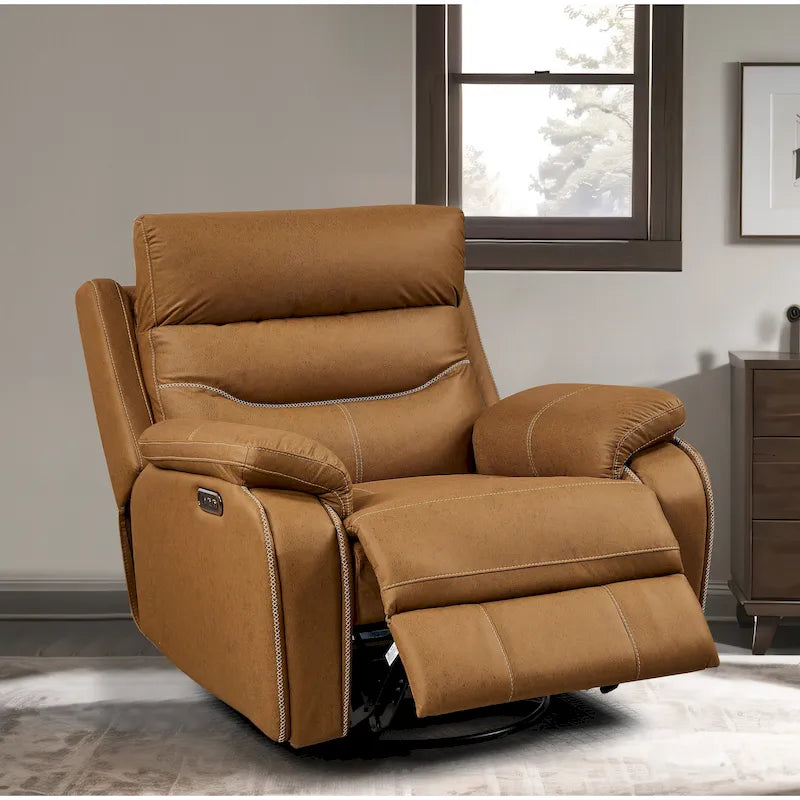 Christopher Knight Home - Fauteuil inclinable pivotant Liyasi Dual OKIN Motor avec position infinie, appui-tête électrique et chargement USB