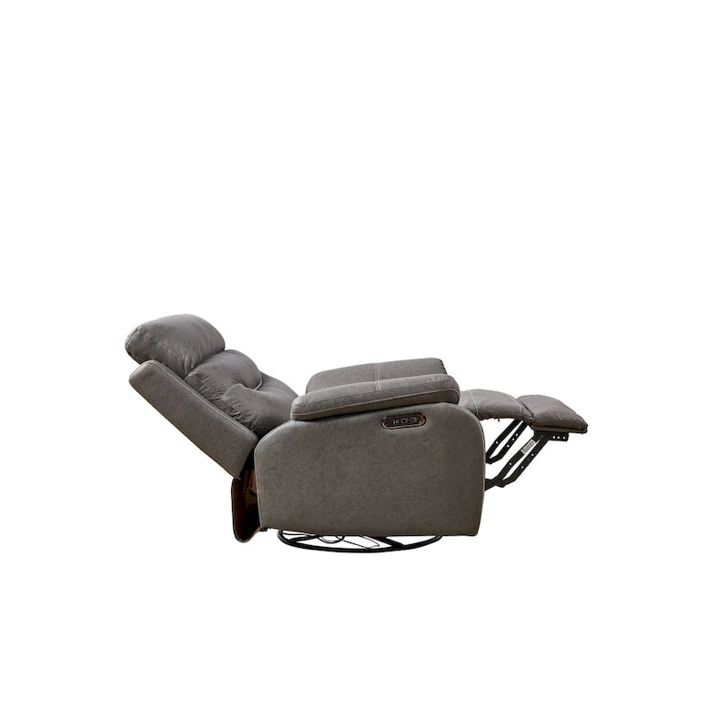 Christopher Knight Home - Fauteuil inclinable pivotant Liyasi Dual OKIN Motor avec position infinie, appui-tête électrique et chargement USB