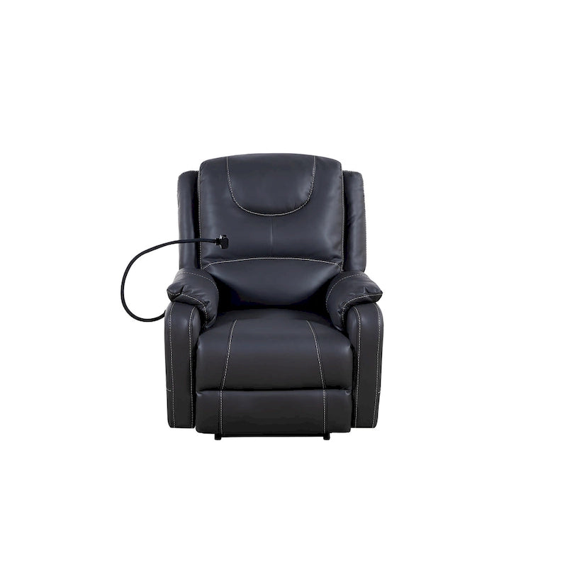 Christopher Knight Home - Fauteuil inclinable électrique zéro gravité Liyasi avec massage, chauffage, chargement USB et support de téléphone