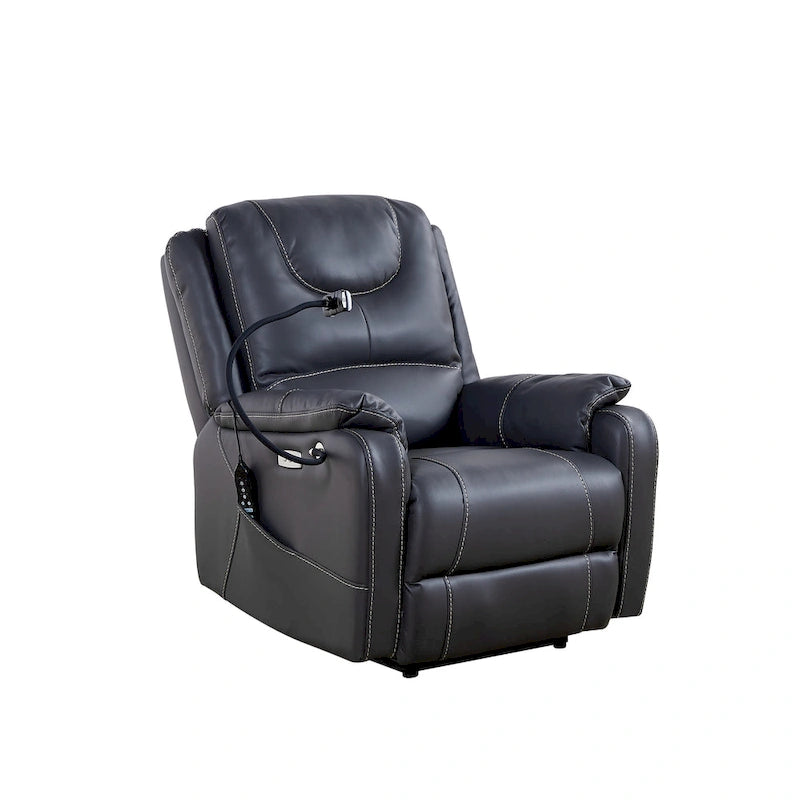 Christopher Knight Home - Fauteuil inclinable électrique zéro gravité Liyasi avec massage, chauffage, chargement USB et support de téléphone