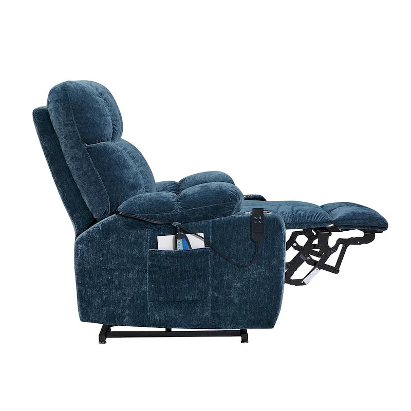 Fauteuil inclinable électrique Christopher Knight Home pour personnes âgées, position infinie, à plat 180° avec chauffage et massage