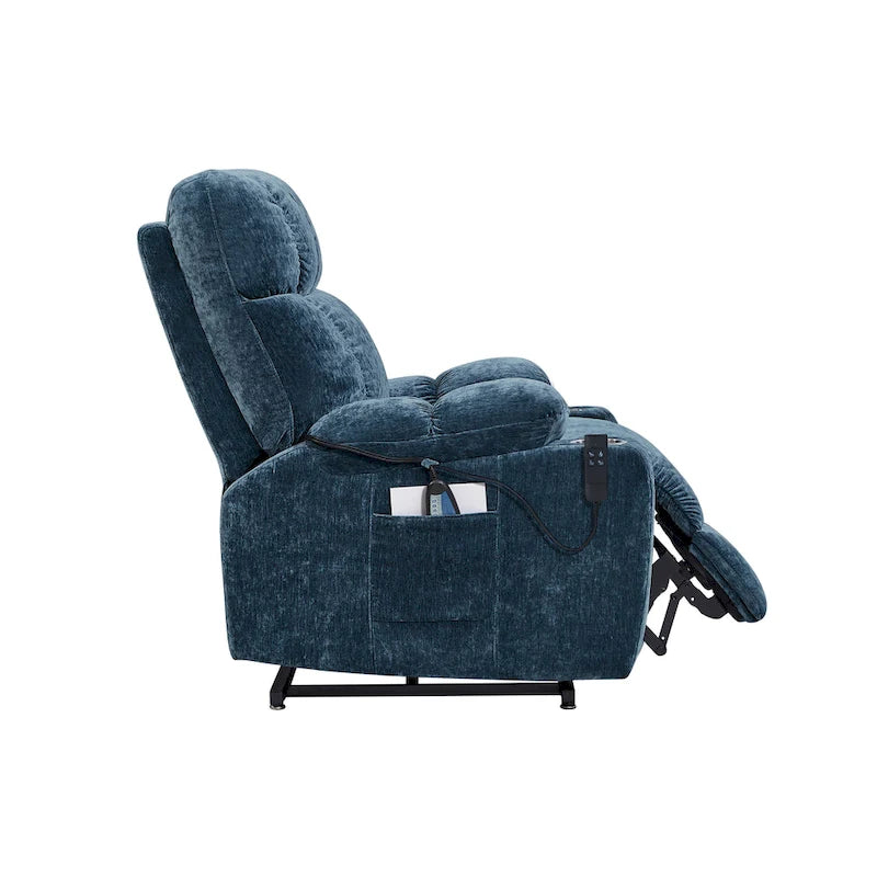 Fauteuil inclinable électrique Christopher Knight Home pour personnes âgées, position infinie, à plat 180° avec chauffage et massage