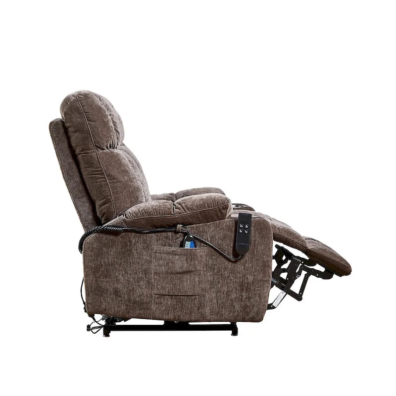Fauteuil inclinable électrique Christopher Knight Home pour personnes âgées, position infinie, à plat 180° avec chauffage et massage