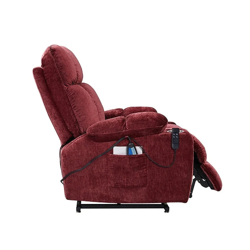 Fauteuil inclinable électrique Christopher Knight Home pour personnes âgées, position infinie, à plat 180° avec chauffage et massage