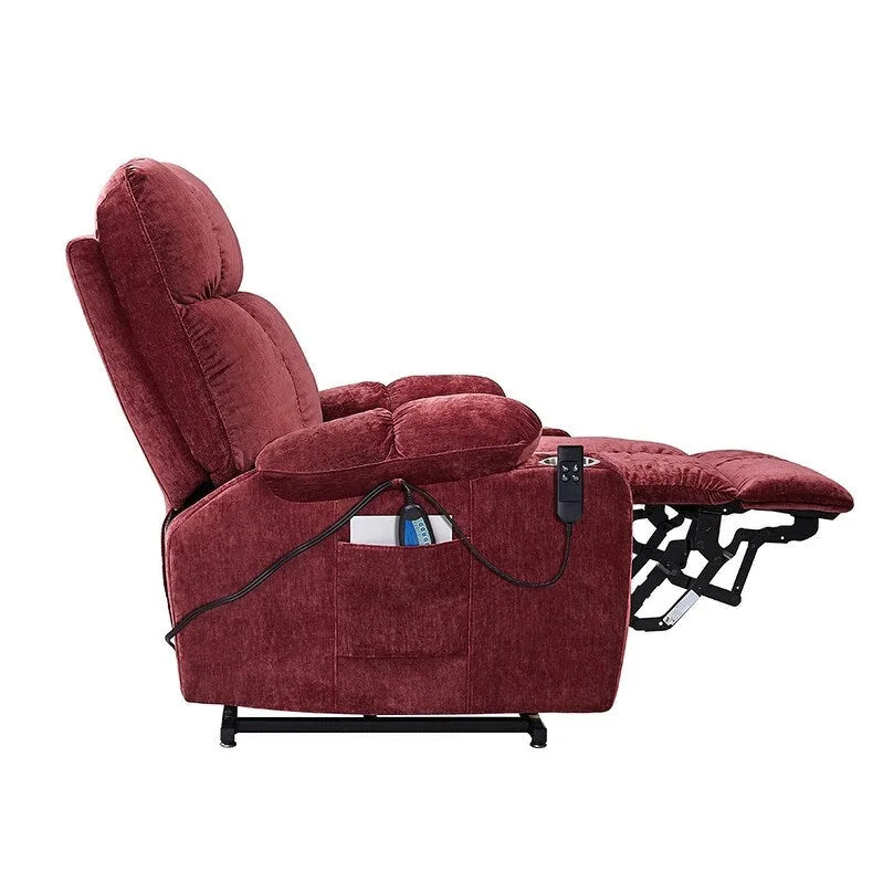 Fauteuil inclinable électrique Christopher Knight Home pour personnes âgées, position infinie, à plat 180° avec chauffage et massage