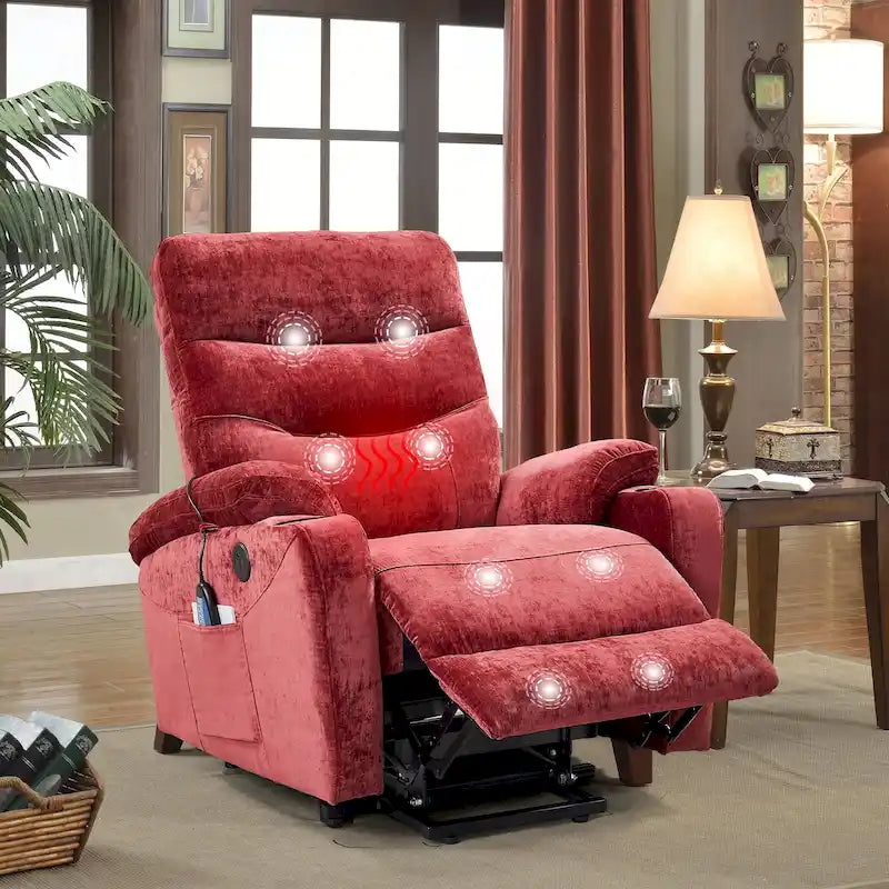 Christopher Knight Home - Fauteuil inclinable électrique releveur Liyasi avec massage, chauffage et fonctions pratiques