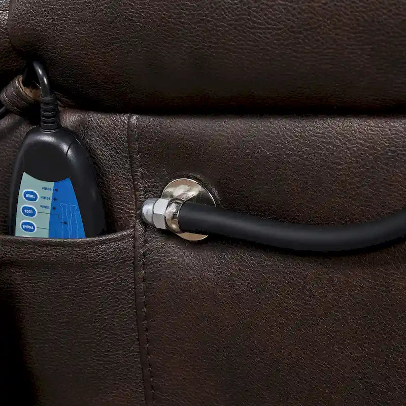 Christopher Knight Home - Fauteuil inclinable électrique avec deux moteurs, fonction massage et chauffage, porte-gobelets et support de téléphone réglable
